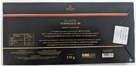 Salmone norvegese affumicato Luxury confezione retro